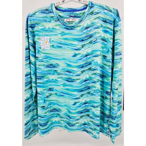 REEL LEGENDS Mens Waterline UPF  50+ Real-Tec Long Sleeve Tee Shirt Size XL  NWT - Picture 7 of 8